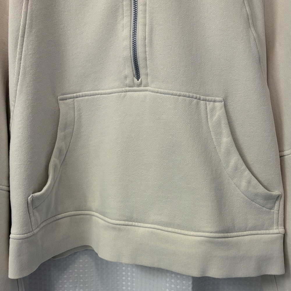 Lululemon Scuba Oversized Half Zip Hoodie ~ XL/XXL ~ Natural Ivory / Bone - Picture 4 of 12